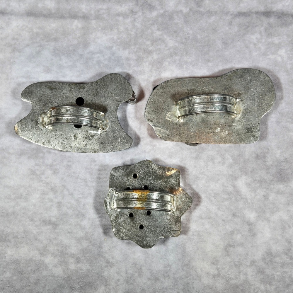 Vintage Flat Back Handle Cookie Cutters Horse Cow Star